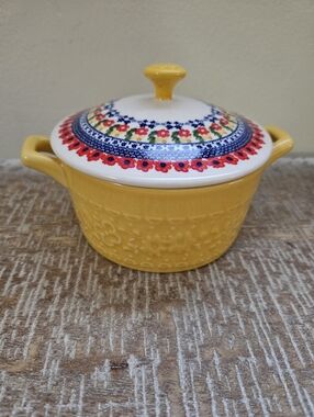 Pioneer Woman Dazzling Dahlias Mini Casserole Dish
